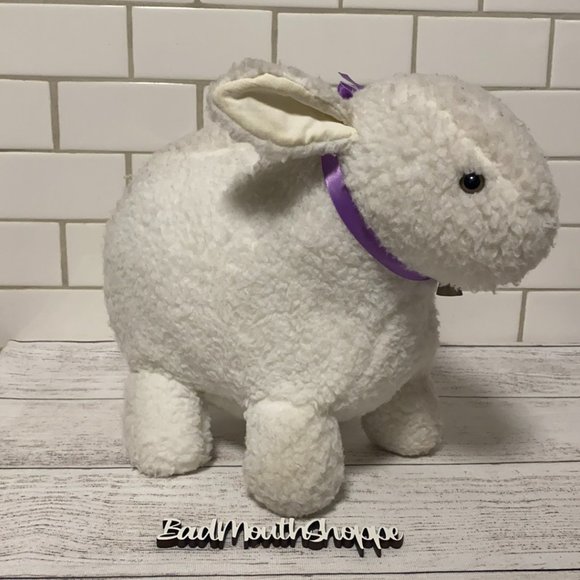 Vintage 80s 90s Stuffed Chunky Lamb Sheep Plush Toy Stuffed Animal - Picture 1 of 7